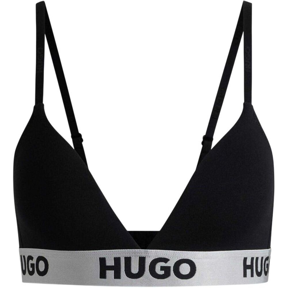 Hugo Womens/Ladies V Neck Bralette / Black/White